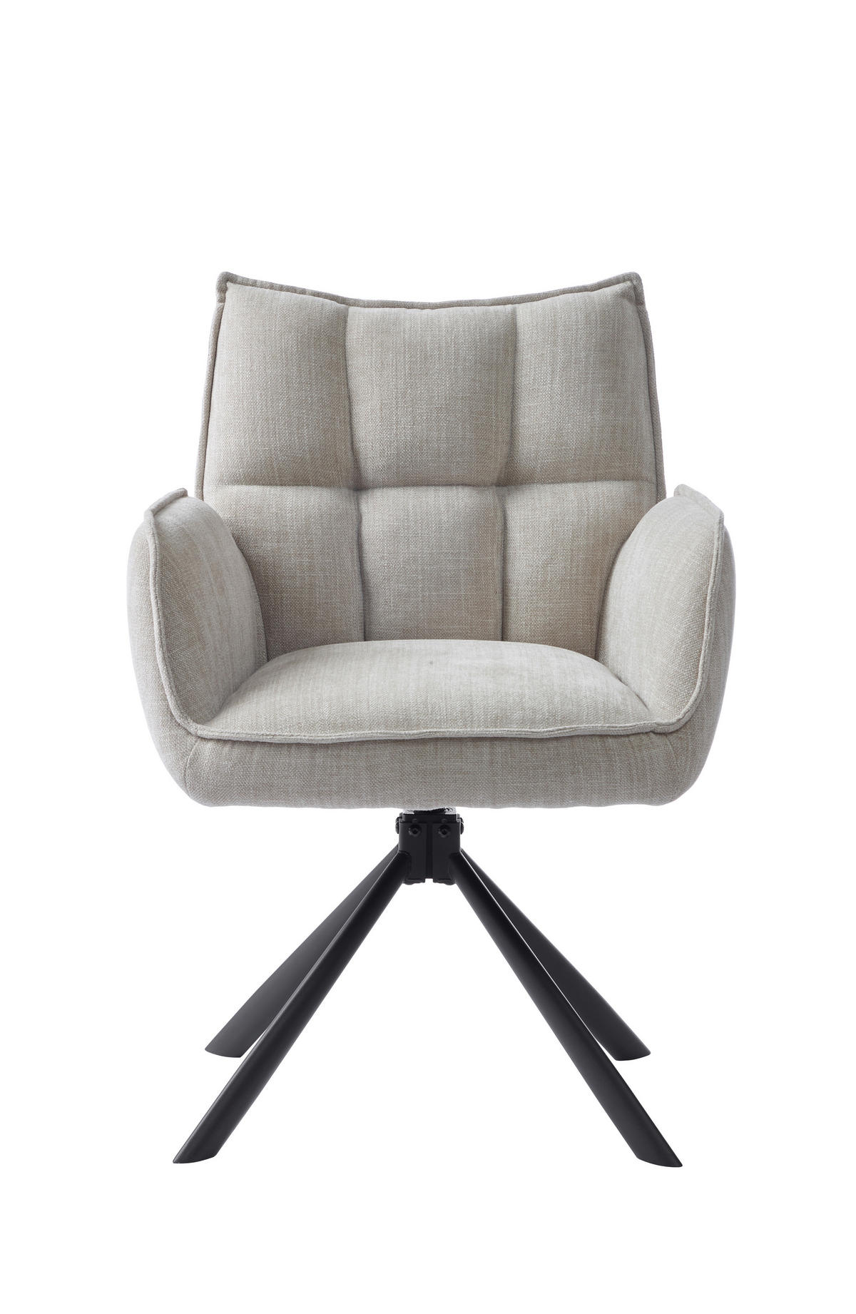 ARMLEHNSTUHL-SET 2 Stück  in Chenille  - Beige/Creme, MODERN, Textil/Metall (59/86/65cm) - Livetastic