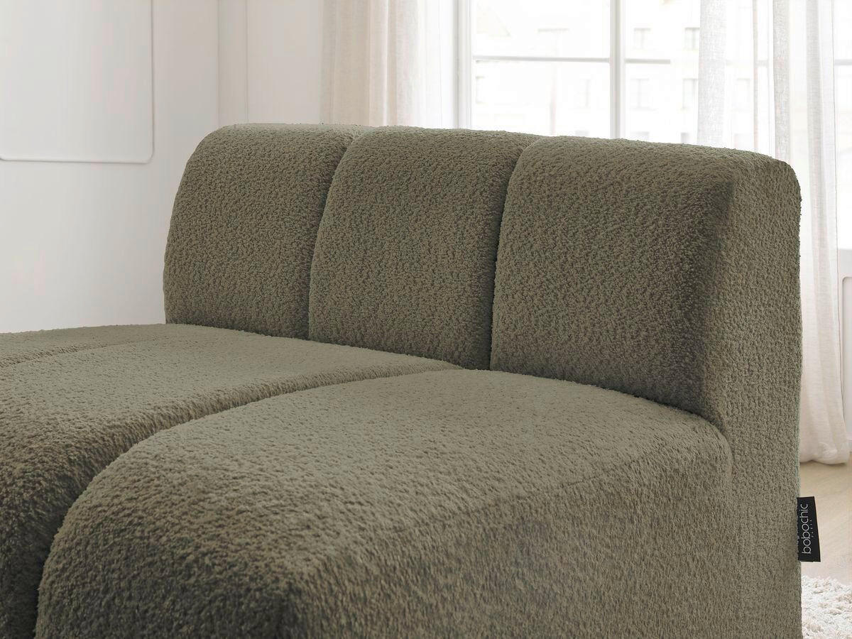 SOFAELEMENT ANNECY Bouclé Grün  - Schwarz/Grün, MODERN, Kunststoff/Textil (91/72/91cm)