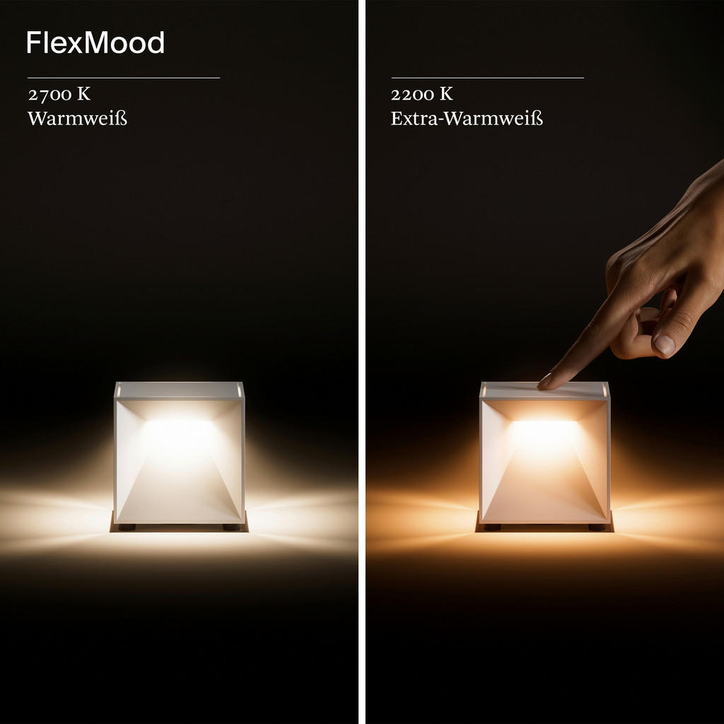 Thumbnail - Sigor Akku-Tischleuchte Nutalis, Schwarz, Metall, quadratisch,quadratisch, 8x8x8 cm, Lampen & Leuchten, Innenbeleuchtung...