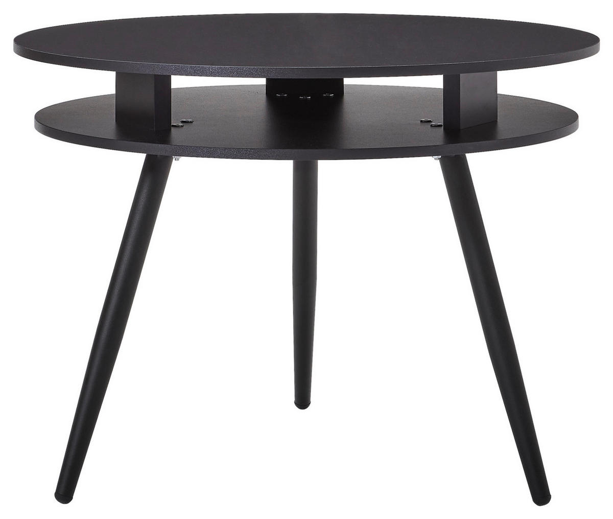SET MĂSUȚE DE CAFEA - stejar sălbatic/negru, Basics, material pe bază de lemn (90/90/51cm) - P & B