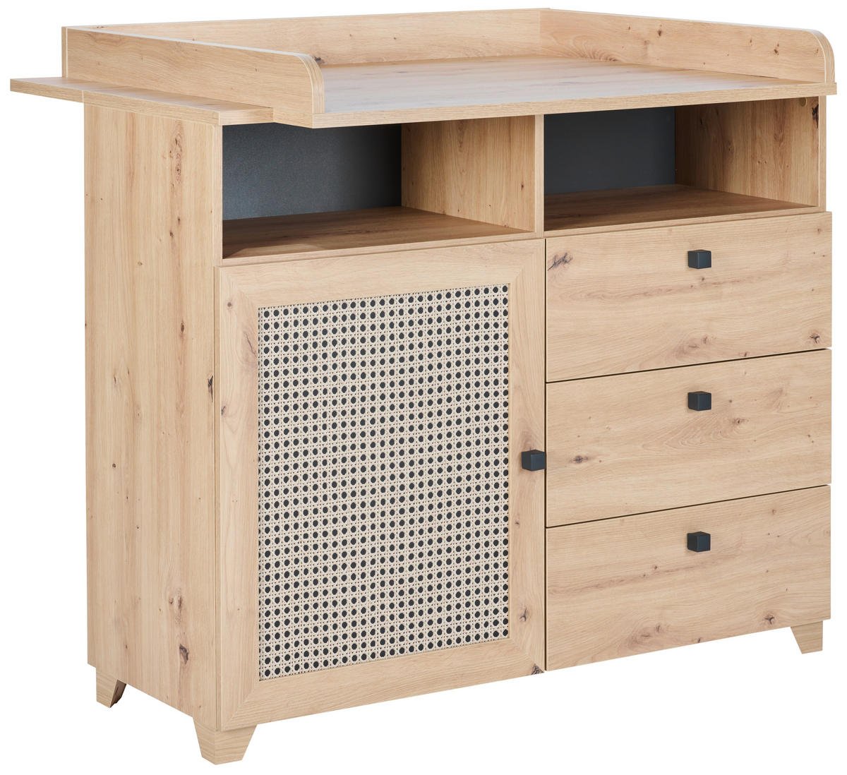 WICKELKOMMODE Clair 108/92/102/77 cm  - Anthrazit/Eiche Artisan, Basics, Holzwerkstoff/Metall (108/92/102/77cm) - Jimmylee