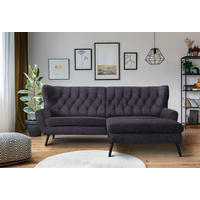 ECKSOFA  in Webstoff Blau, Violett  237/165 cm  - Blau/Violett, Design, Holz/Textil (237/165cm) - Stylife