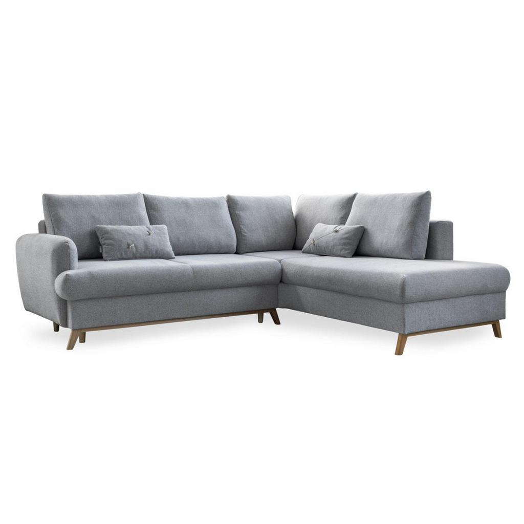 MID.YOU ROHOVÁ SEDAČKA, textil, světle šedá