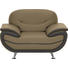 SESSEL Lederlook Braun, Hellgrau - Chromfarben/Hellgrau, Basics, Textil/Metall (126/85/87cm) - Ti`me SESSEL Lederlook Braun, Hellgrau - Chromfarben/Hellgrau, Basics, Textil/Metall (126/85/87cm) - Ti`me