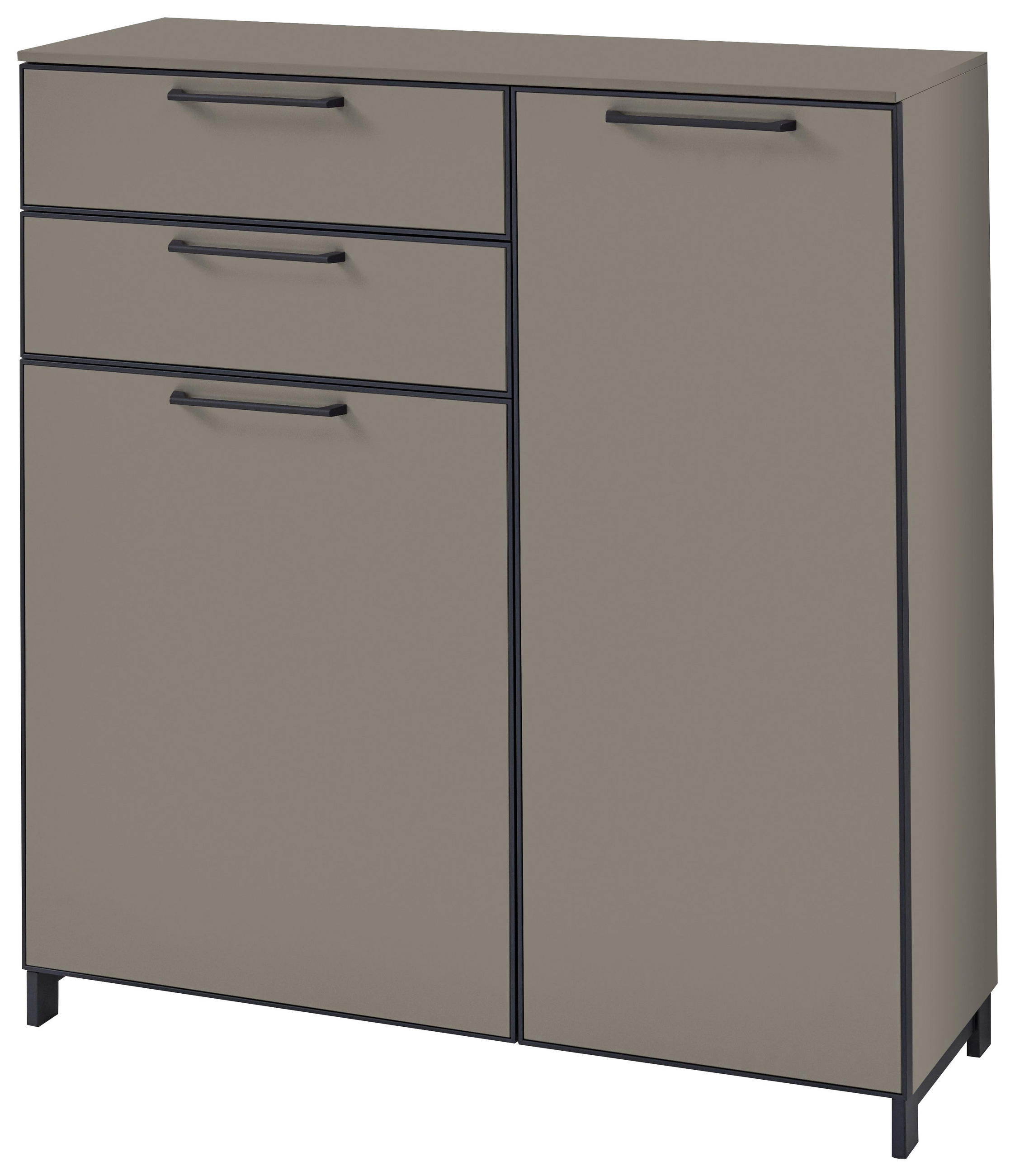 SCHUHSCHRANK Anthrazit, Fango - Fango/Anthrazit, Design, Holzwerkstoff/Metall (100/107/37cm)
