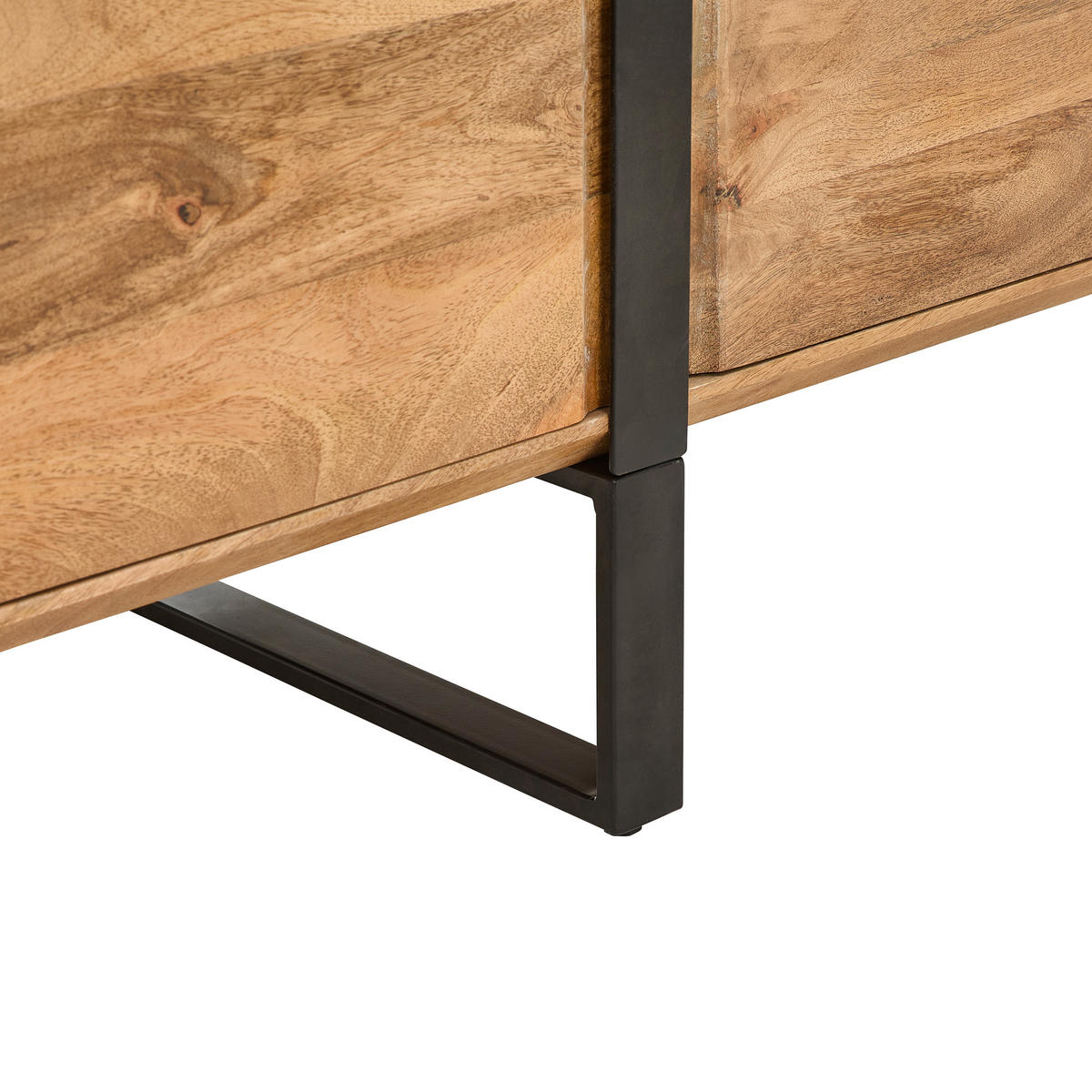 SIDEBOARD  in 170/80/45 cm  - Schwarz/Naturfarben, Design, Holz/Metall (170/80/45cm) - Livetastic