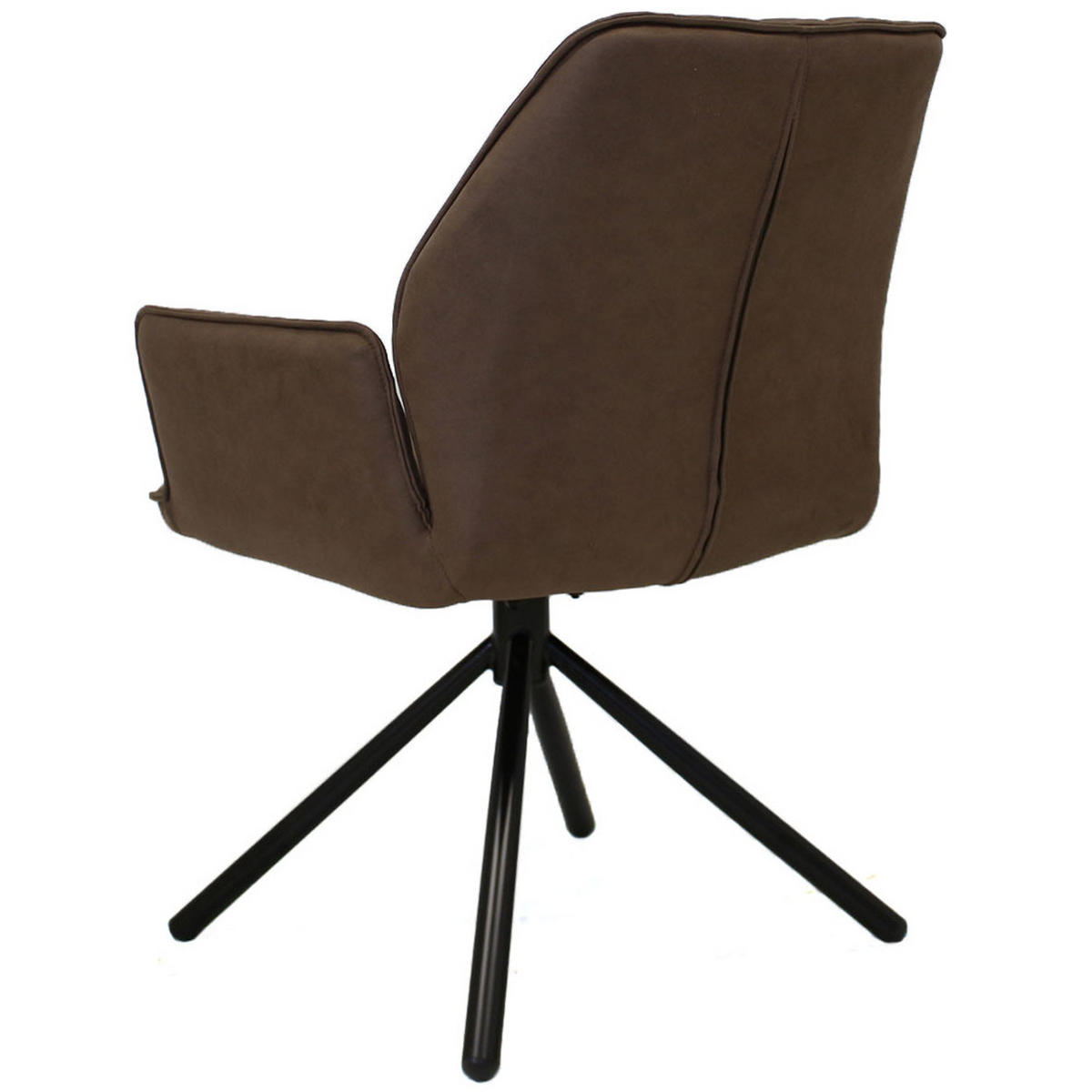STOLIČKA S PODRÚČKAMI, mikrovlákno, taupe - čierna/taupe, Lifestyle, kov/textil (58/92/52cm) - MID.YOU
