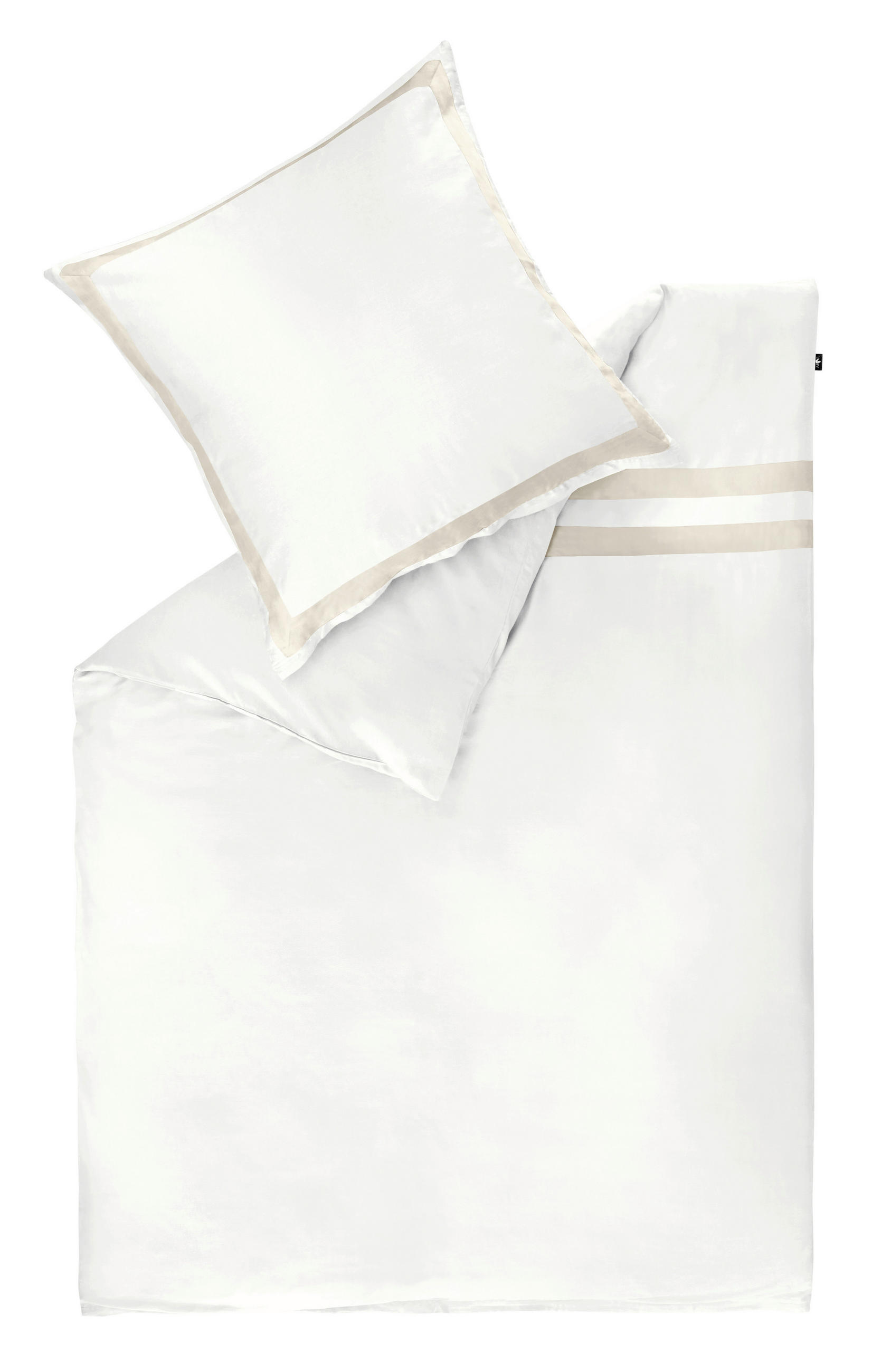 WENDEBETTWÄSCHE Marcel.Remus.Design - Son Vida weiß Satin 135/200 cm  - Beige/Weiß, Design, Textil (135/200cm)