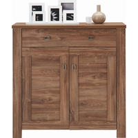 SCHUHSCHRANK Akaziefarben  - Akaziefarben/Nickelfarben, LIFESTYLE, Holzwerkstoff/Metall (100/100/40cm) - Landscape