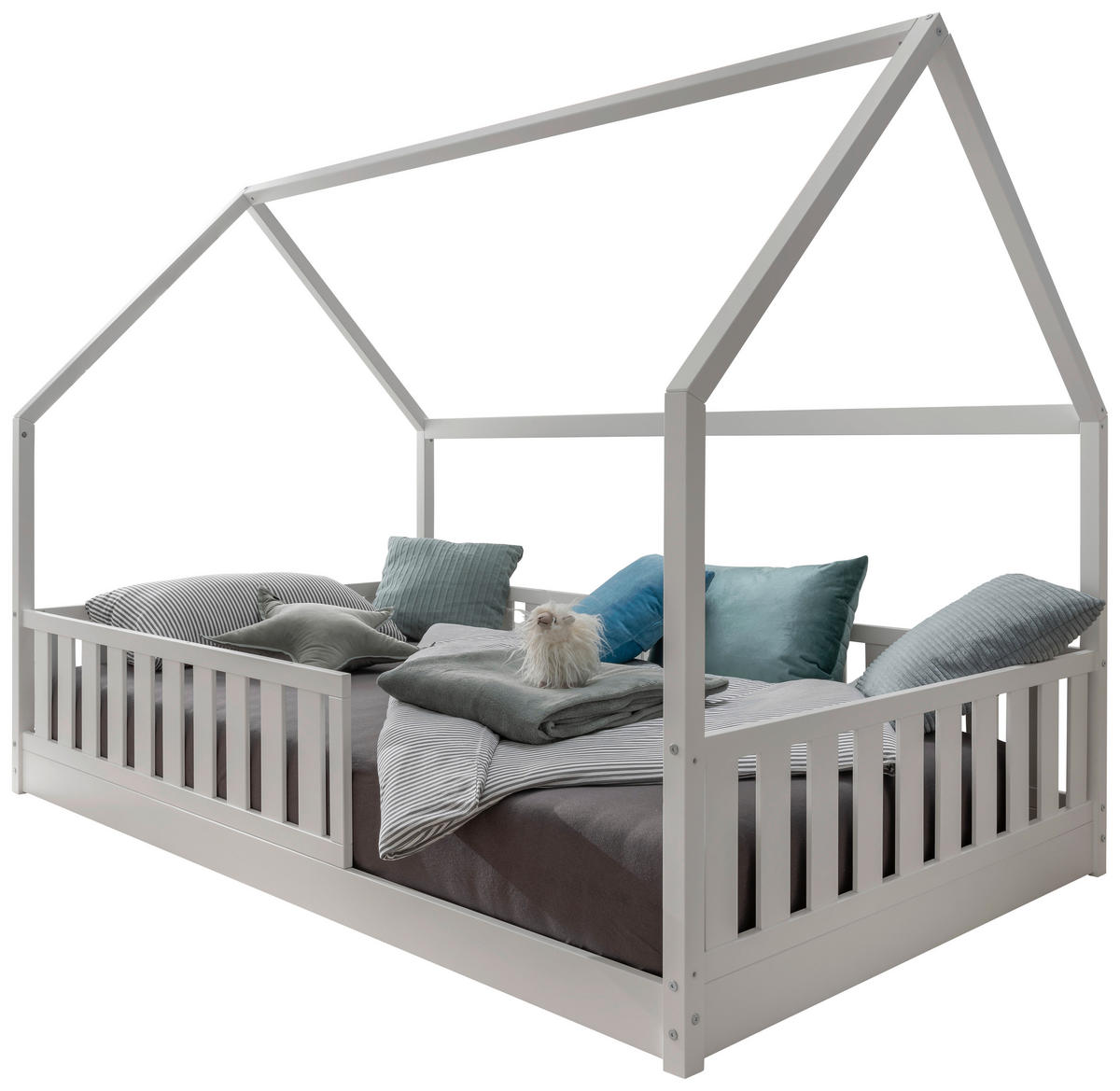 BODENBETT. - Weiß, LIFESTYLE, Holz (90/200cm) - Ben'n'jen