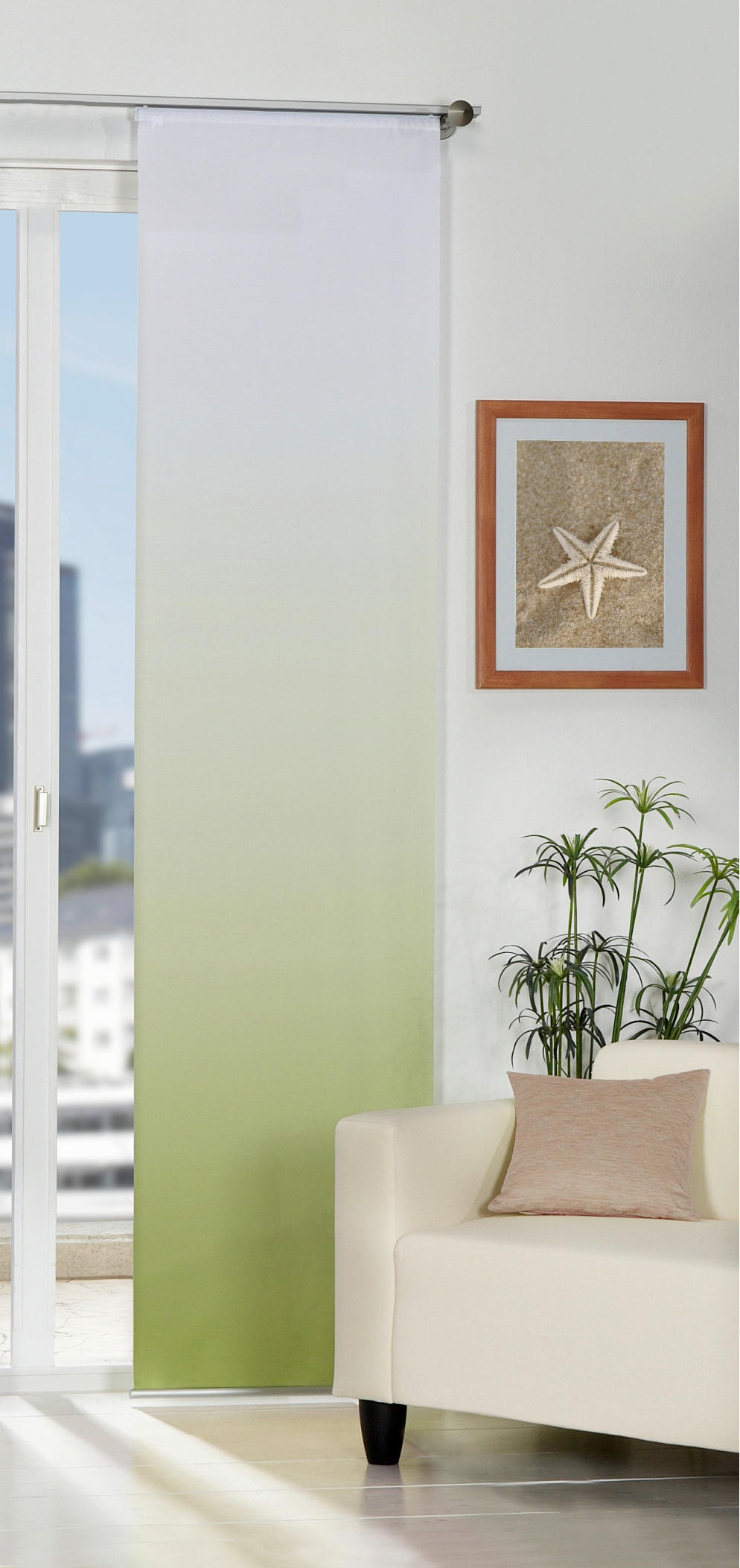 FLÄCHENVORHANG in Grün blickdicht  - Grün, Design, Textil (60/245cm) - Schmidt W. Gmbh