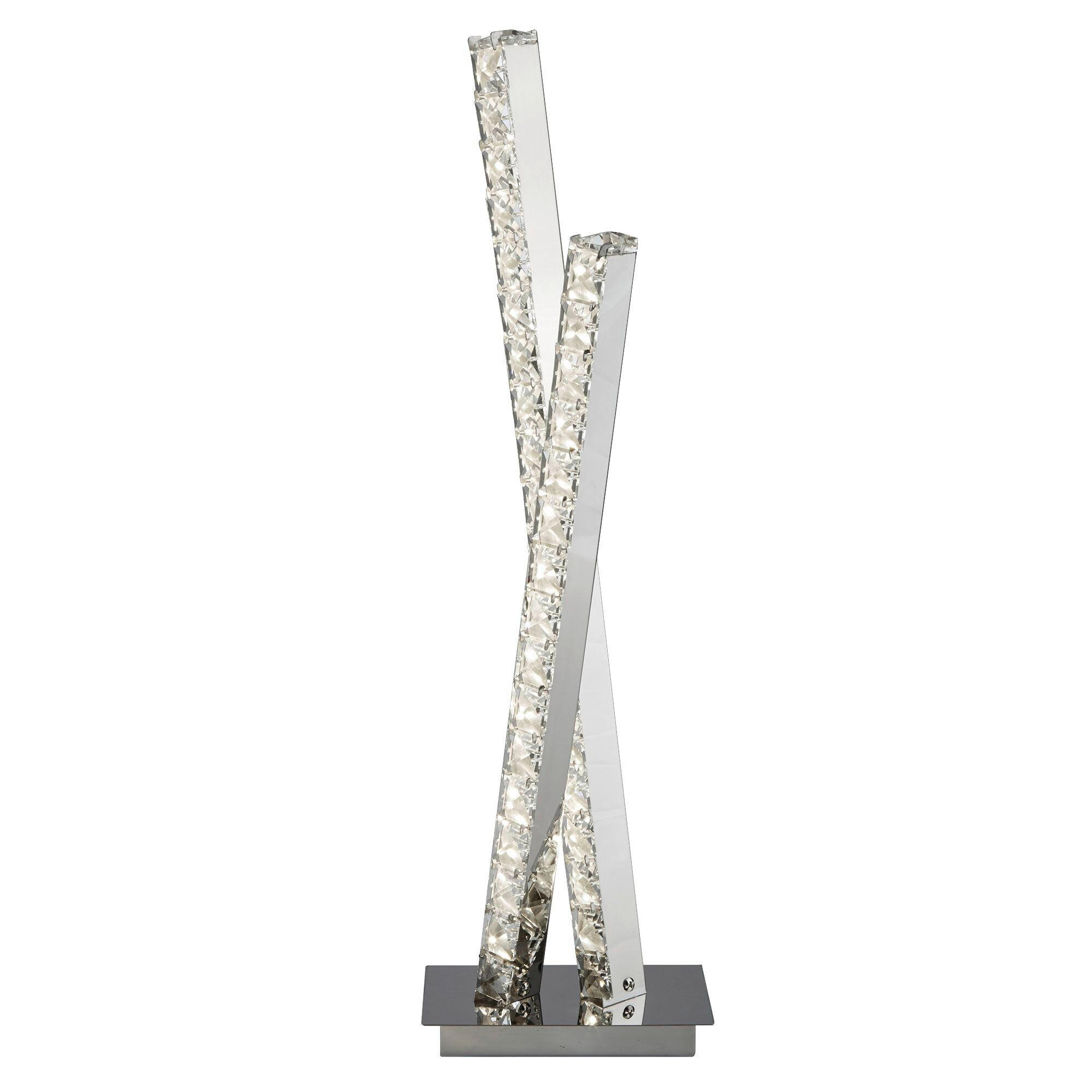 LED-BORDSLAMPA - kromfärg, Design, metall/glas (10/16/56cm)