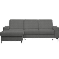 ECKSOFA Braun, Graubraun Webstoff  - Graubraun/Schwarz, KONVENTIONELL, Textil/Metall (167/247cm) - Stylife