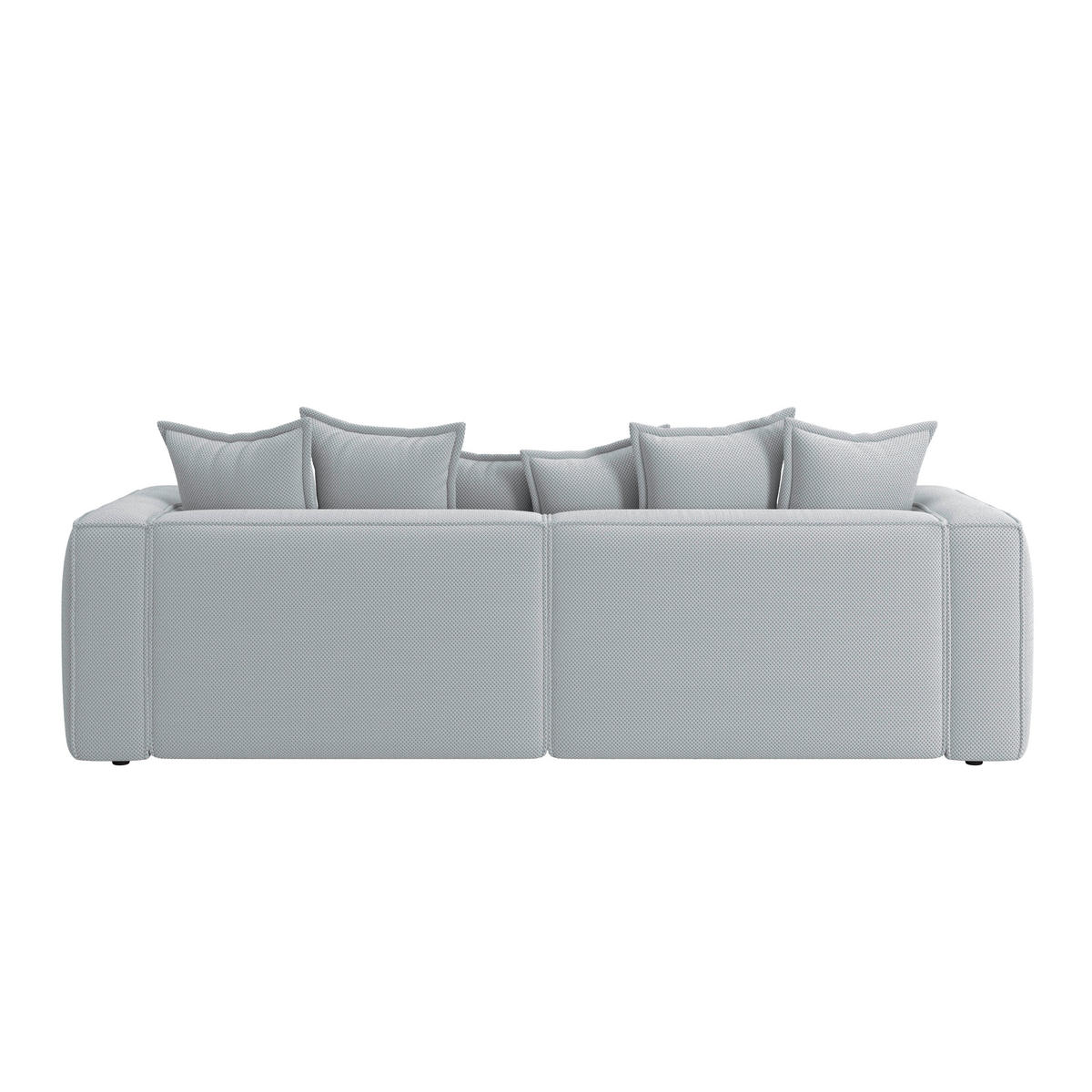 BIGSOFA in Mikrofaser Hellgrau  - Hellgrau/Schwarz, Modern, Textil (280/72/109cm) - MID.YOU