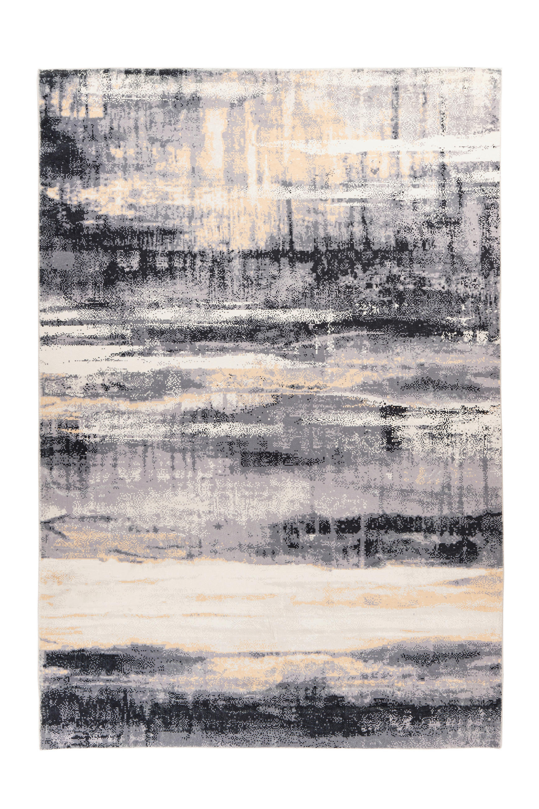 TEPPICH 80/150 cm Ilena 225 Schwarz Schwarz  - Schwarz, KONVENTIONELL, Kunststoff/Textil (80/150cm)