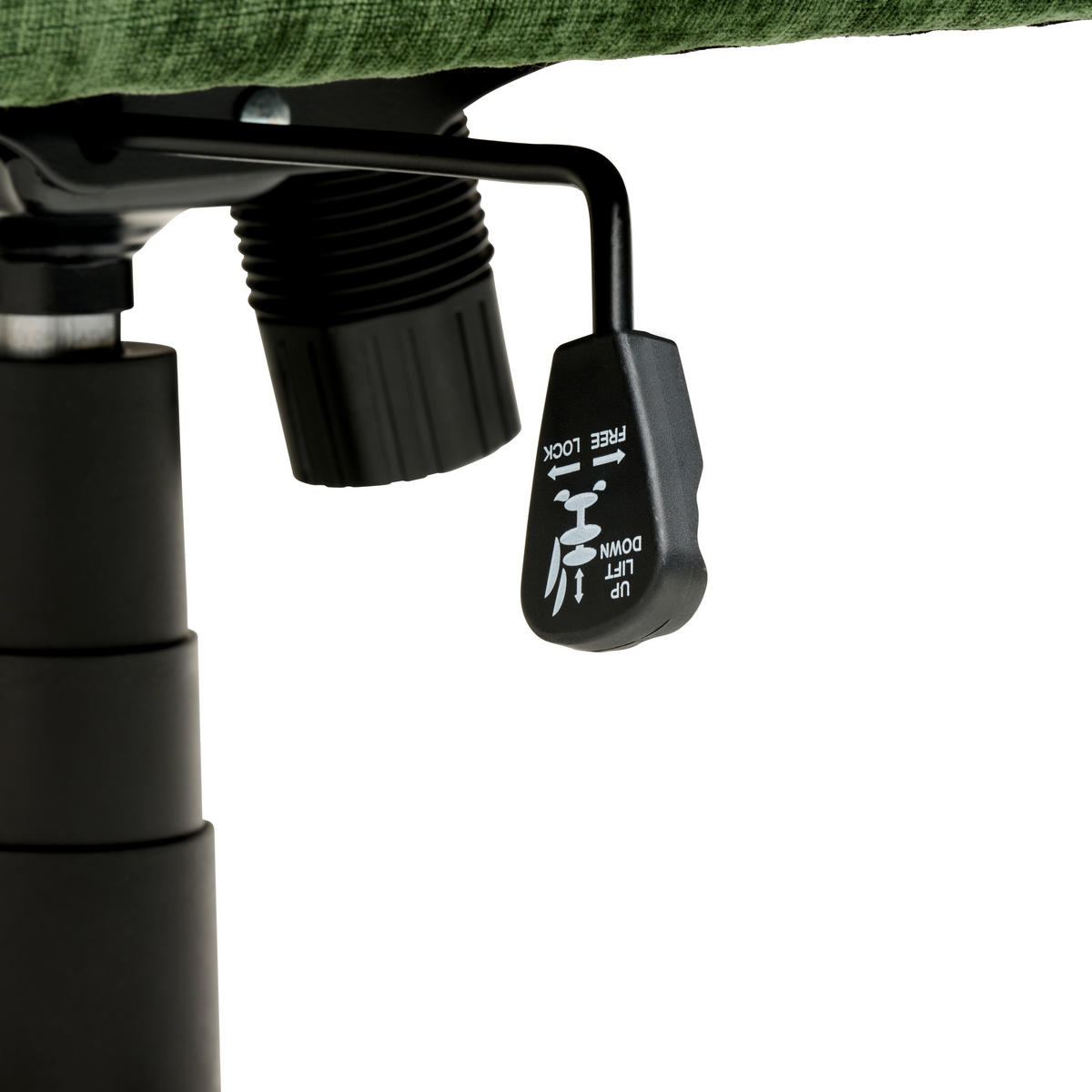 CHEFSESSEL Webstoff Grün  - Schwarz/Grün, MODERN, Kunststoff/Textil (58/110-120/62cm) - MID.YOU