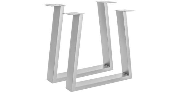 TISCHGESTELL in Metall 73/17/74 cm   - Edelstahlfarben, Design, Metall (73/17/74cm) - Waldwelt