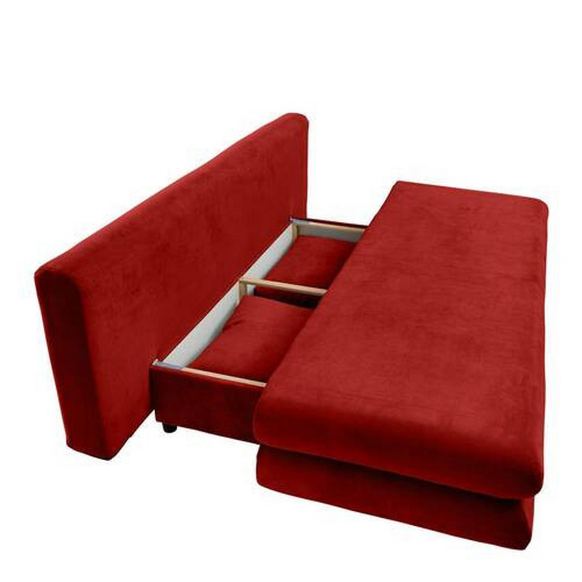 BÄDDSOFFA i mikrofiber bordeaux  - bordeaux/kromfärg, Design, textil/plast (196/74/90cm) - MID.YOU