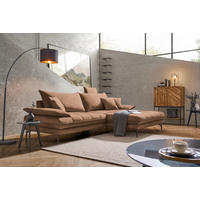 ECKSOFA PRATO Rostfarben Webstoff  - Rostfarben/Schwarz, MODERN, Textil/Metall (292/176cm) - MID.YOU