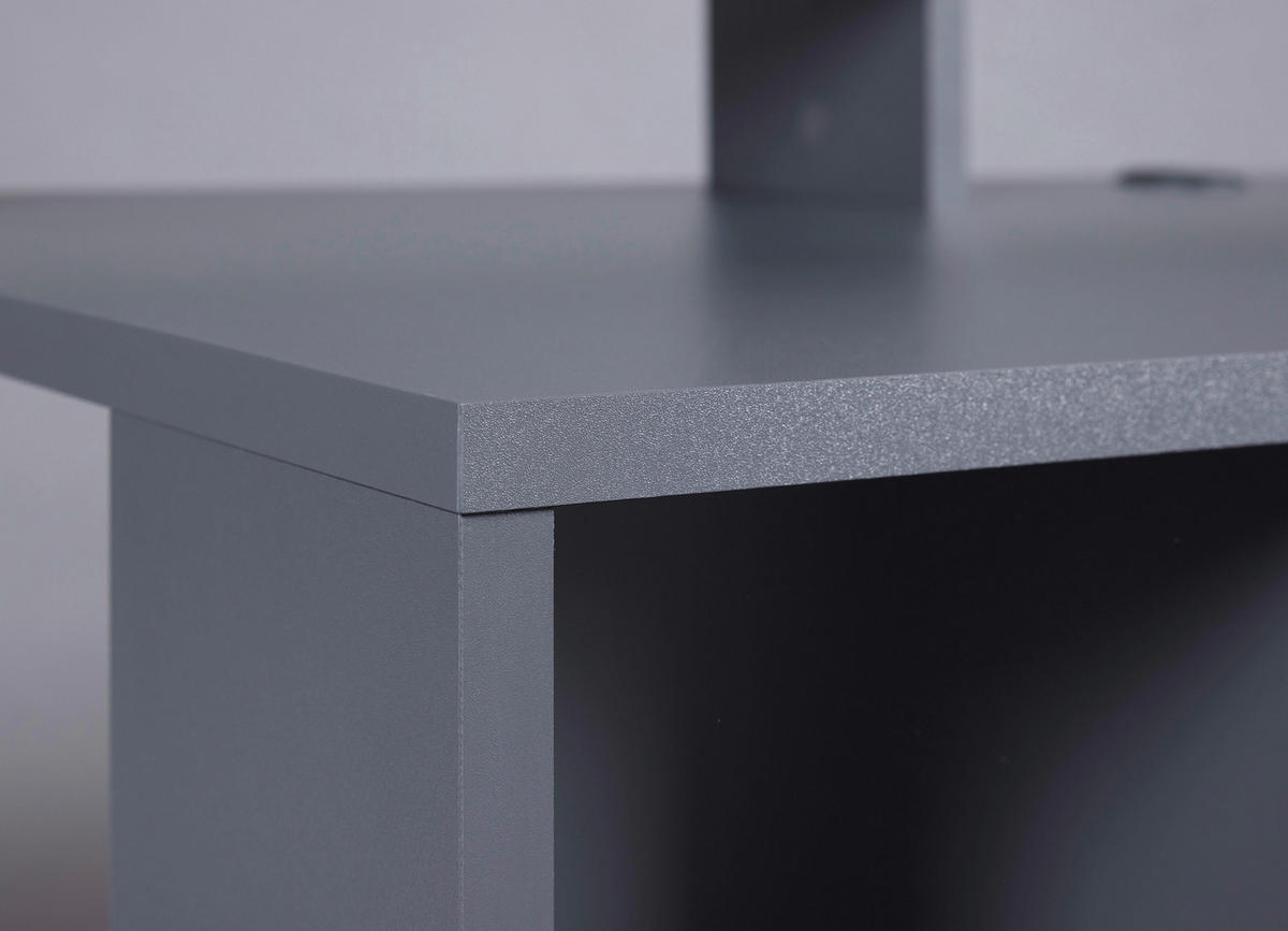 SCHREIBTISCH 160/91/76,5 cm  in Anthrazit  - Anthrazit, KONVENTIONELL, Holzwerkstoff (160/91/76,5cm) - Boxxx