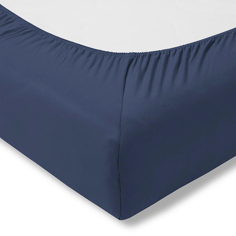 SPANNBETTTUCH Exquisit Single-Jersey  - Dunkelblau, Basics, Textil (200/200cm) - Estella