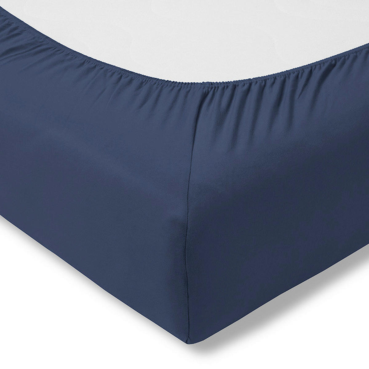 SPANNBETTTUCH Exquisit Single-Jersey  - Dunkelblau, Basics, Textil (200/200cm) - Estella