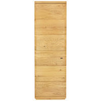 GARDEROBENSCHRANK  in 60/206/38 cm  - Eichefarben/Schwarz, Natur, Holz/Metall (60/206/38cm) - Linea Natura