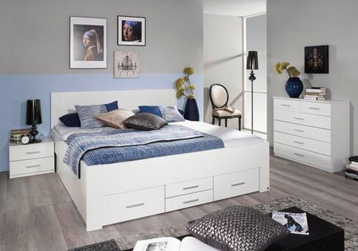 STAURAUMBETT 180/200 cm  in Weiß  - Weiß, KONVENTIONELL, Holzwerkstoff (180/200cm) - Rauch Möbel