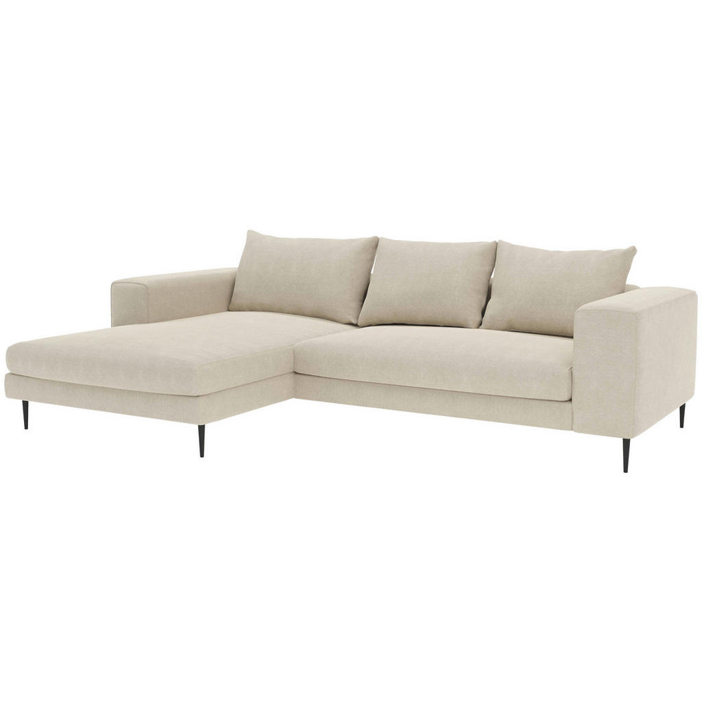 Thumbnail - Trendmanufaktur Ecksofa Aurora, Beige, Textil, 4-Sitzer, Füllung: Schaumstoff, Silikon, Ottomane links, L-Form, 325x170 ...