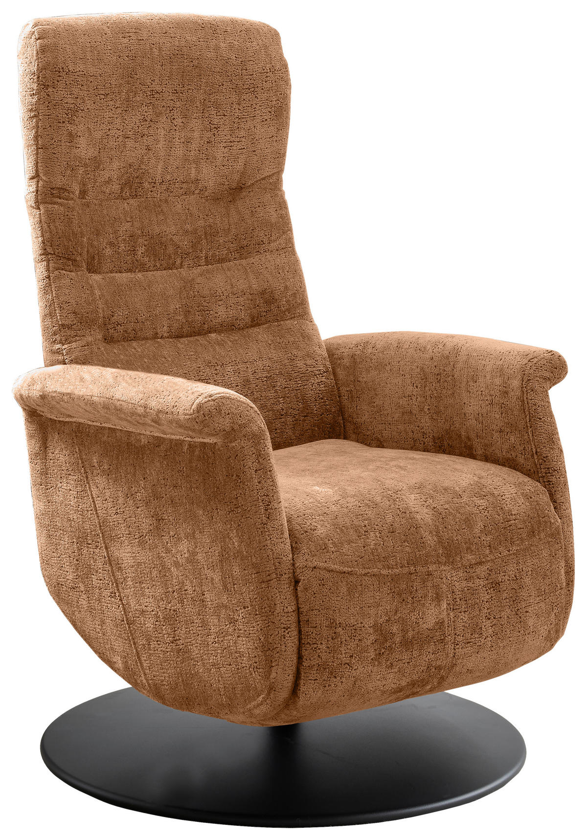 RELAXSESSEL LATINA Kopfteilverstellung, Fußteilverstellung, Rücken echt    - Koralle/Schwarz, MODERN, Textil/Metall (72/118/85-165cm) - Livetastic