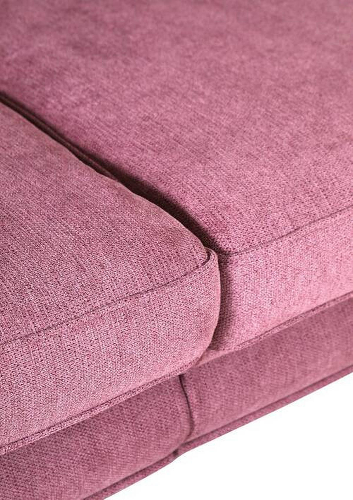MEGASOFA in Flachgewebe Rosa  - Dunkelrosa/Schwarz, Romantik / Landhaus, Holz/Textil (280/85/124cm) - Landscape