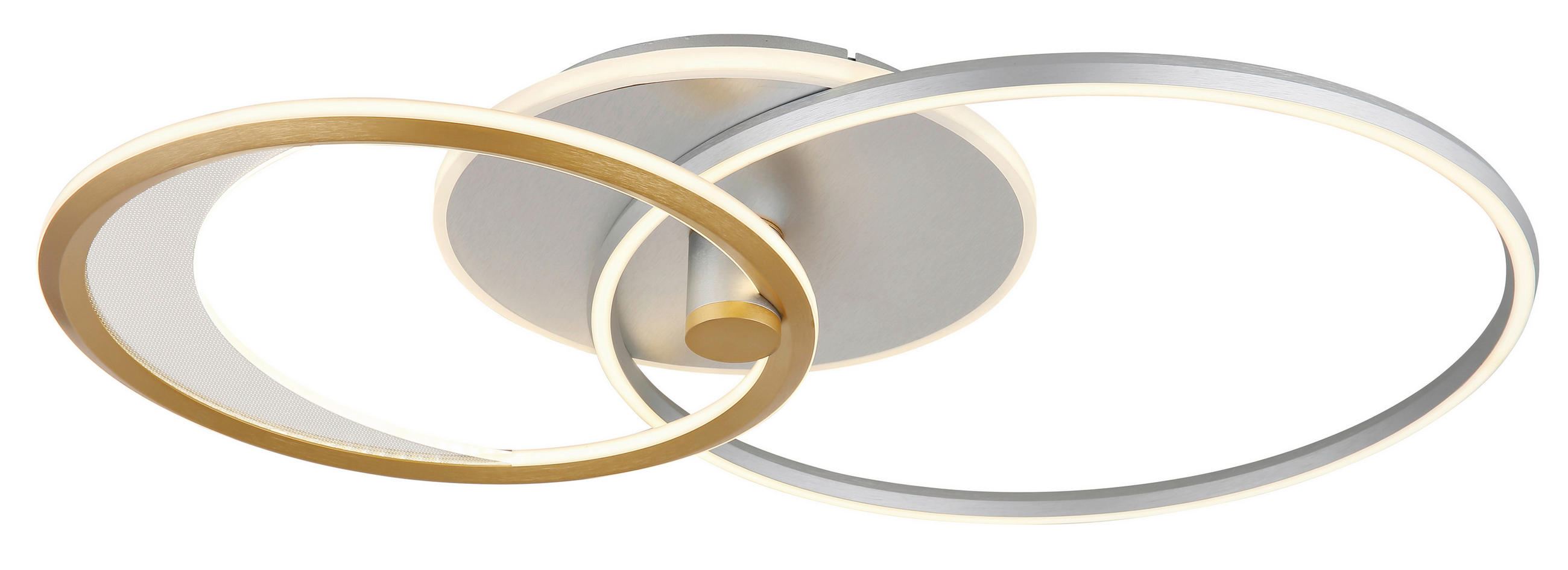 LED-DECKENLEUCHTE 81/51/11 cm - Klar/Silberfarben, Basics, Kunststoff/Metall (81/51/11cm) - Globo
