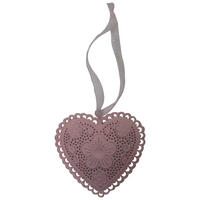 DEKORAČNÍ SRDCE - růžová, Trend, kov (8,5/8cm) - Ambia Home