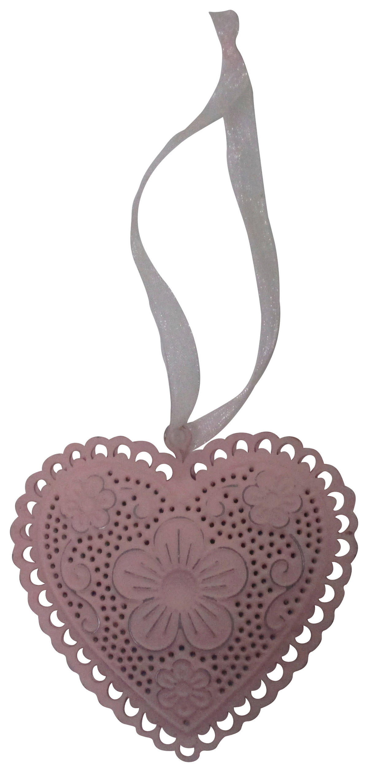 DEKORAČNÍ SRDCE - růžová, Trend, kov (8,5/8cm) - Ambia Home