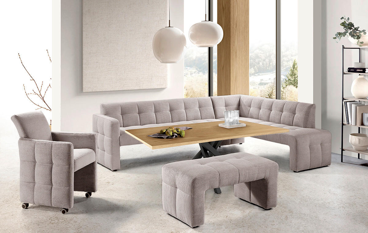 ECKBANK 265/197 cm  in Cappuccino  - Schwarz/Cappuccino, MODERN, Holz/Holzwerkstoff (265/197cm) - Livetastic