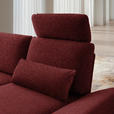 ECKSOFA  in Flachgewebe Rot  234/155 cm  - Rot/Schwarz, Design, Textil/Metall (234/155cm) - Dieter Knoll