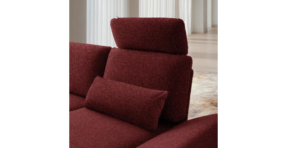 ECKSOFA  in Flachgewebe Rot  234/155 cm  - Rot/Schwarz, Design, Textil/Metall (234/155cm) - Dieter Knoll