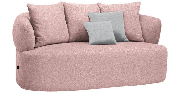 2-SITZER-SOFA in Flachgewebe Altrosa  - Schwarz/Altrosa, MODERN, Kunststoff/Textil (177/86/105cm) - Hom`in