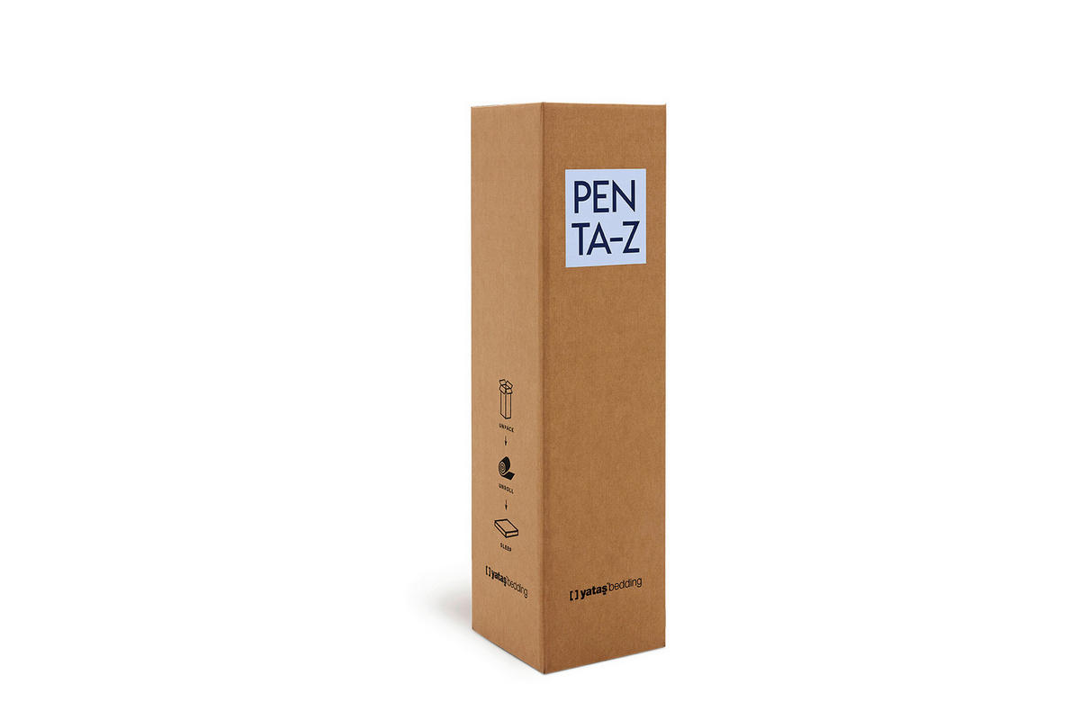 TASCHENFEDERKERNMATRATZE PENTA-Z 180/200 cm Höhe ca. 19 cm 5 -Zonen - Weiß, Basics, Textil (180/200cm) - Yatas