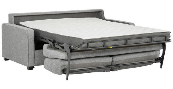 SCHLAFSOFA Webstoff Hellgrau  - Hellgrau/Schwarz, Design, Kunststoff/Textil (205/83/100cm) - Xora