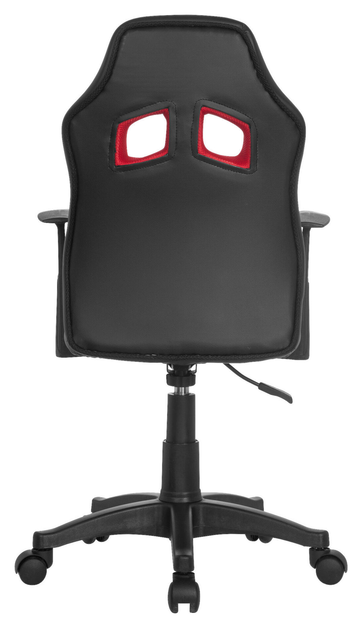 JUGENDDREHSTUHL Rot, Schwarz  - Rot/Schwarz, Basics, Kunststoff (54/90-100/48cm) - MID.YOU