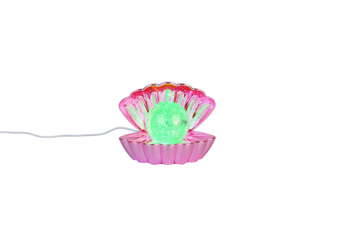 LED-TISCHLEUCHTE Shelly 17.5/12,5/14,5 cm   - Pink/Transparent, Trend, Kunststoff (17.5/12,5/14,5cm)