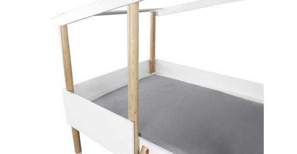 HAUSBETT Leiter, Lattenrost 90/190/200 cm - Naturfarben/Weiß, Design, Holz/Holzwerkstoff (90/190/200cm) - Xora