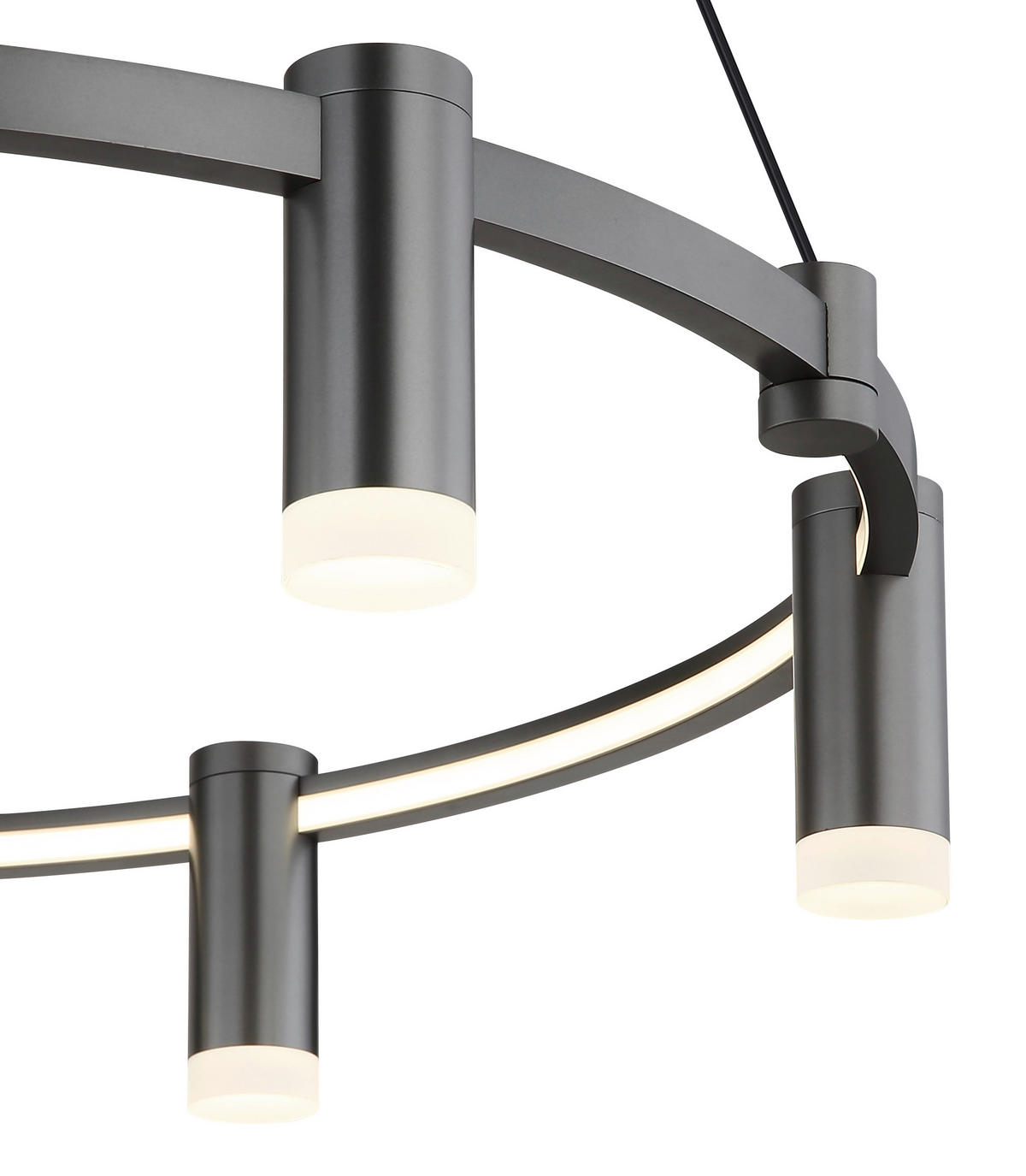 LED-HÄNGELEUCHTE 62/120 cm  - Anthrazit/Schwarz, Design, Kunststoff/Metall (62/120cm) - Globo