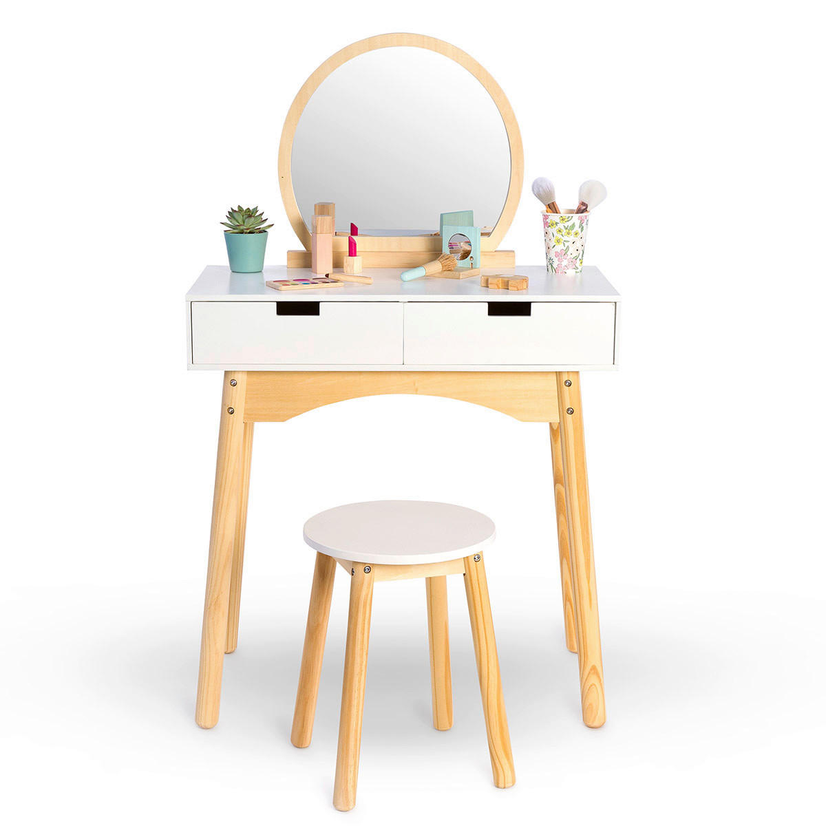 KINDER-STYLINGSET CALENDULA - Naturfarben/Weiß, Basics, Holz/Holzwerkstoff (60/34/98cm) - MUSTERKIND