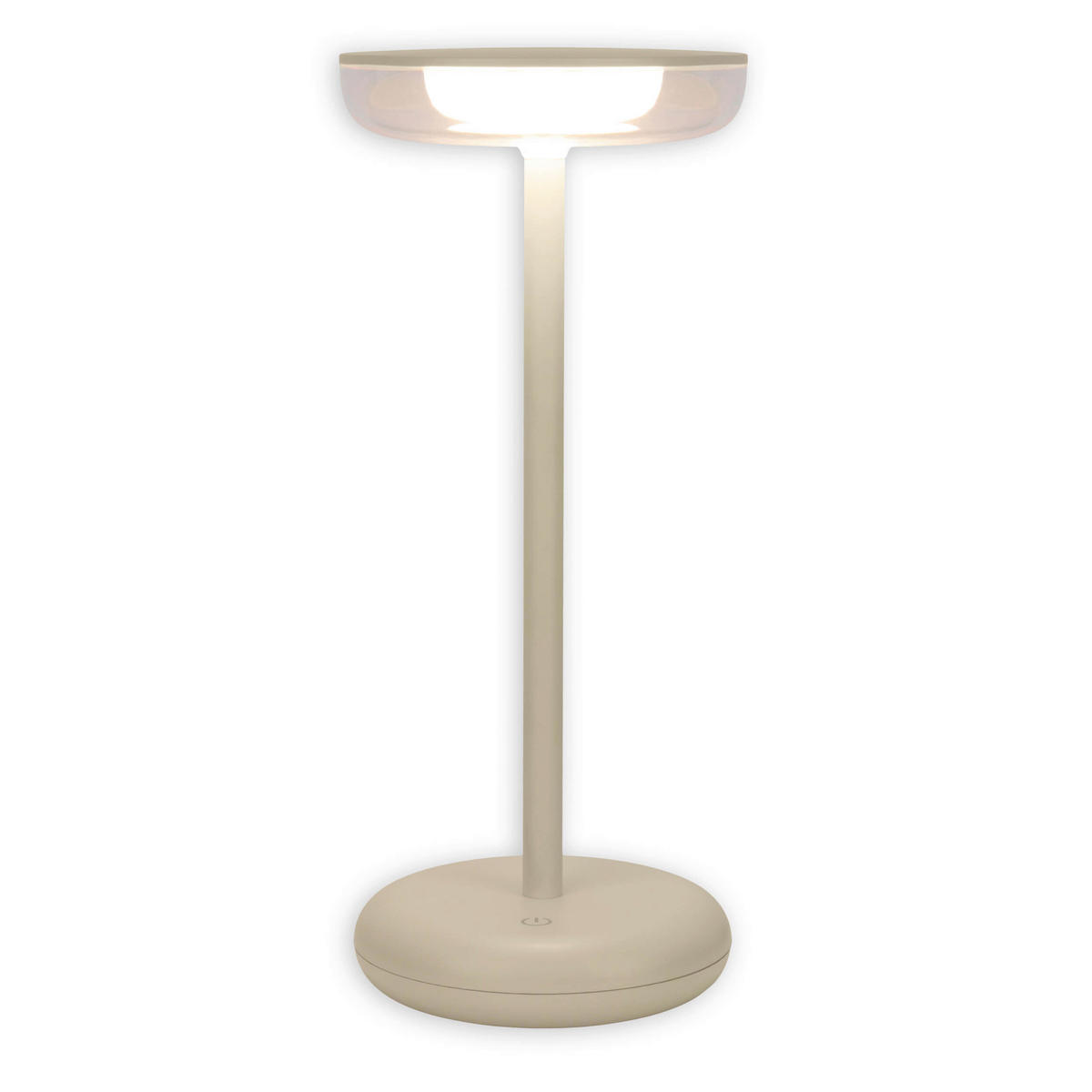 AKKU-TISCHLEUCHTE PASI 10.5/11/26 cm  - Beige, Design, Kunststoff/Metall (10.5/11/26cm) - Näve
