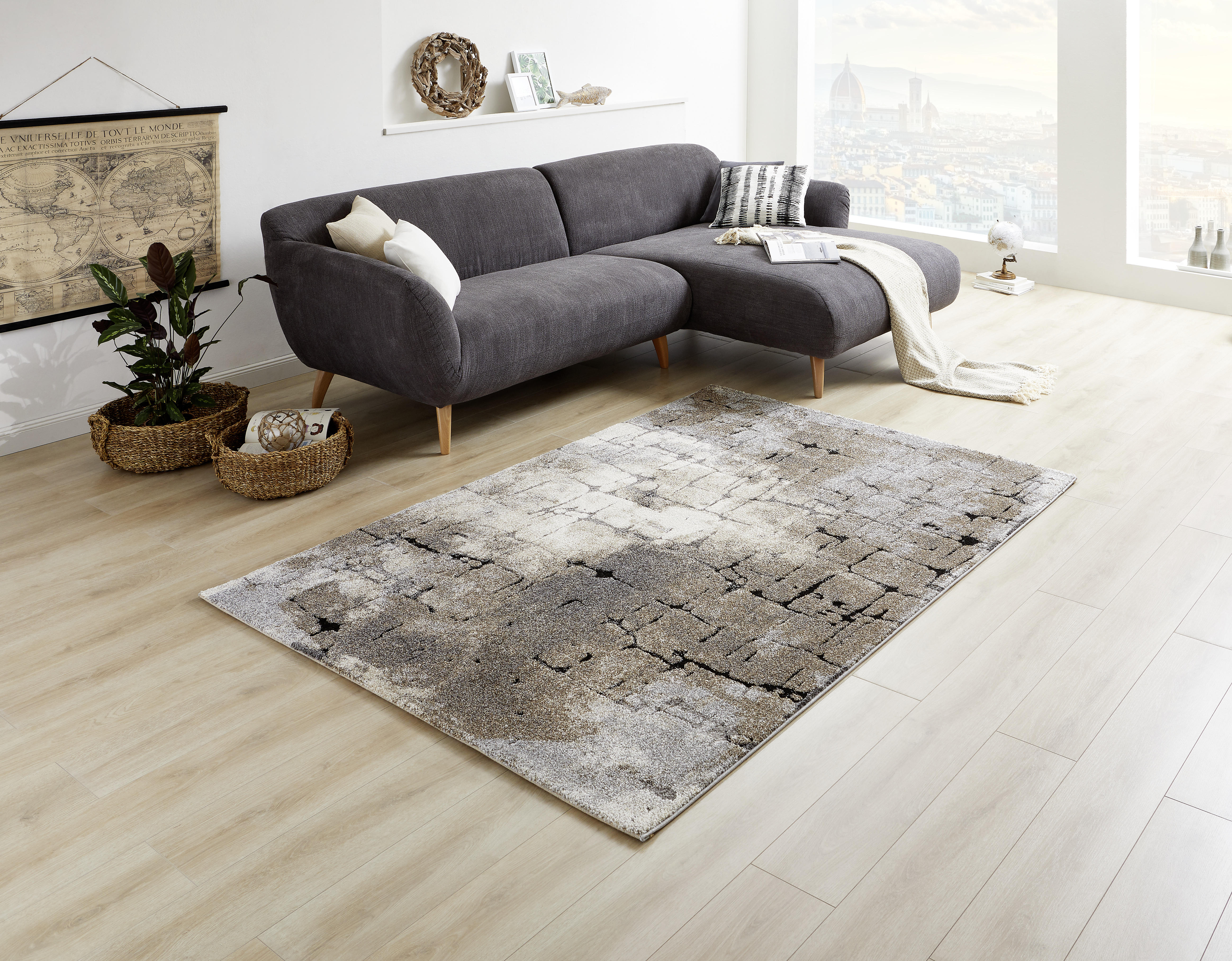 TKANA PREPROGA  Balearia Ibiza     160/230 cm    tkano  rjava, siva, bež  - siva/bež, Design, tekstil (160/230cm) - Novel
