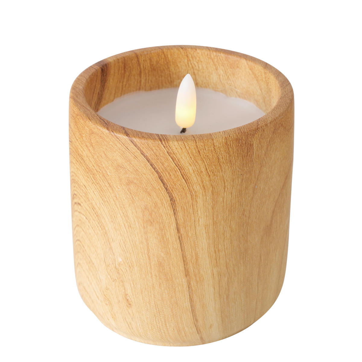 LED GYERTYA 9/10,5 cm  - natúr színű/fehér, Design, kő/természetes anyagok (9/10,5cm)