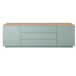 SIDEBOARD Lahore  in 240/77/44 cm  - Silberfarben/Weiß, MODERN, Holzwerkstoff/Metall (240/77/44cm) - Hom`in