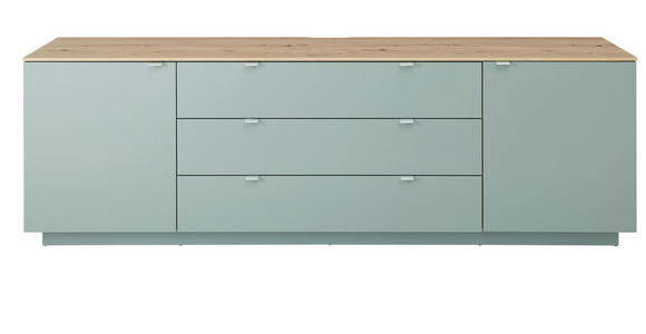 SIDEBOARD Lahore 240/77/44 cm 3 Schublade(n)  - Silberfarben/Weiß, MODERN, Holzwerkstoff/Metall (240/77/44cm) - Hom`in